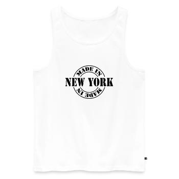 made in new york m1k2 - Männer Premium Bio Tank Top - Weiß - Vorne - Michal (187cm)