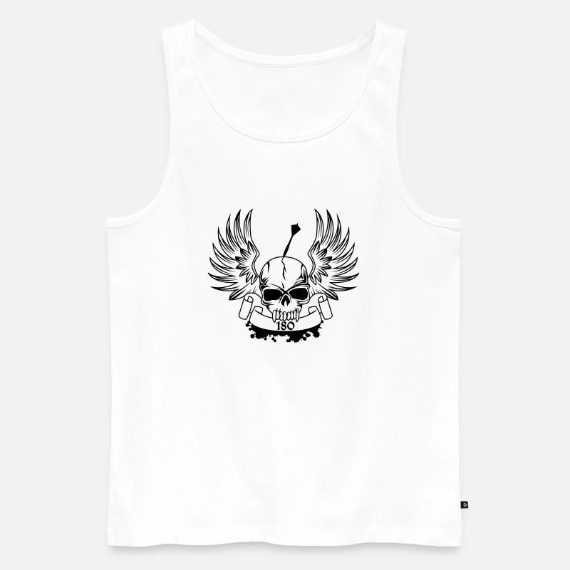 Dart 180 - Männer Premium Bio Tank Top - Weiß