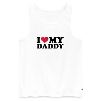 I love my Daddy - Men's Premium Organic Tank Top - white - Front - Michal (187cm)