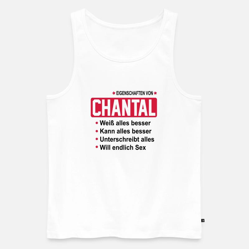 chantal - Männer Premium Bio Tank Top - Weiß