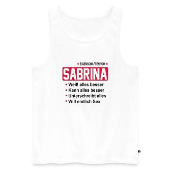 sabrina - Männer Premium Bio Tank Top - Weiß - Vorne - AI Model Male 178 light (178cm)