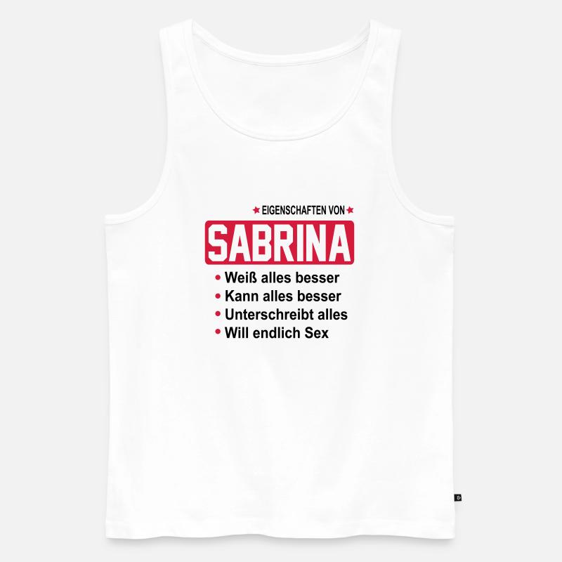 sabrina - Männer Premium Bio Tank Top - Weiß