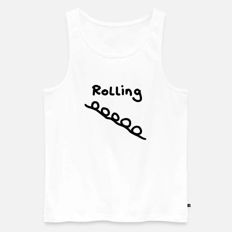 Rolling - Steine - Männer Premium Bio Tank Top - Weiß