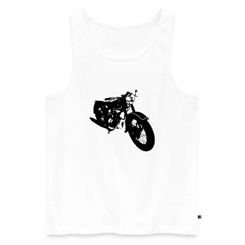 Simson AWO Touren Oldtimer - Männer Premium Bio Tank Top - Weiß - Vorne - AI Model Male 178 light (178cm)