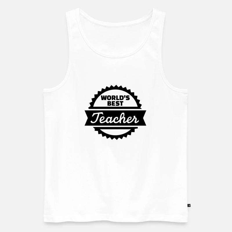 Lehrer - Männer Premium Bio Tank Top - Weiß