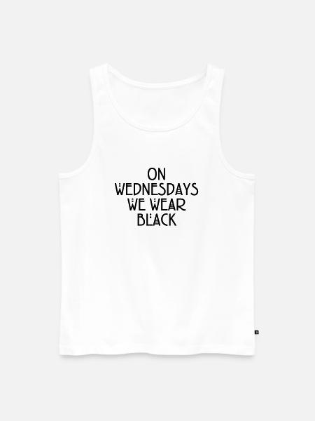 On wednesdays we wear black - Men's Premium Organic Tank Top - white