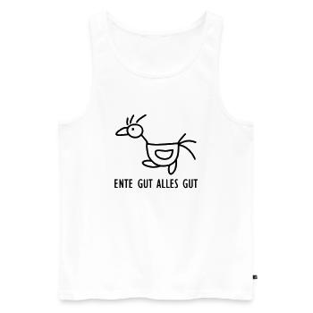 Ente gut - alles gut - Männer Premium Bio Tank Top - Weiß - Vorne - AI Model Male 178 light (178cm)