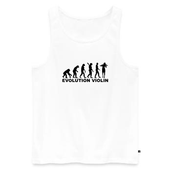 Geige - Männer Premium Bio Tank Top - Weiß - Vorne - AI Model Male 178 light (178cm)