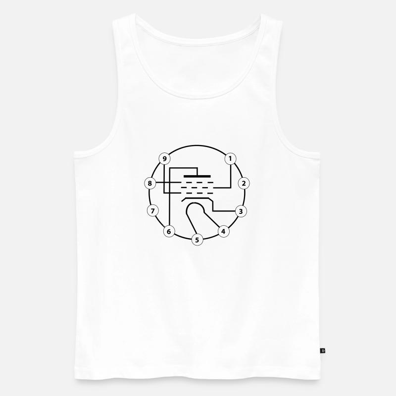 penthode - Männer Premium Bio Tank Top - Weiß