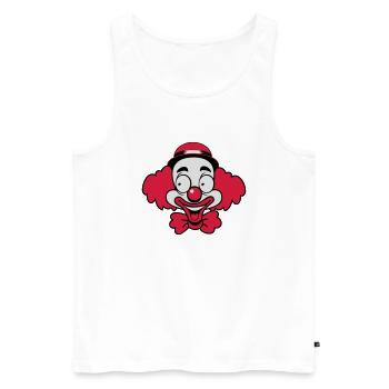 Clown laugh funny funny cute Hat - Men's Premium Organic Tank Top - white - Front - Michal (187cm)
