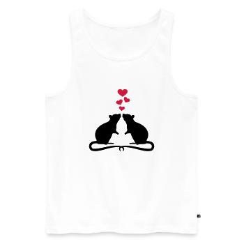 Rat - Débardeur bio Premium Homme - blanc - Devant - Michal (187cm)