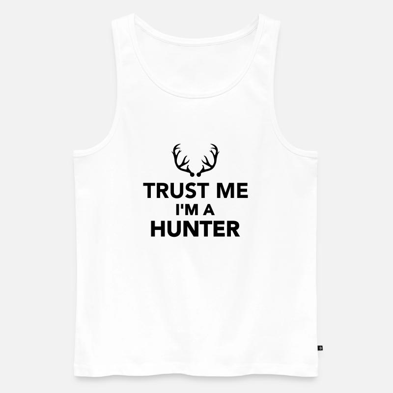 Jäger - Männer Premium Bio Tank Top - Weiß