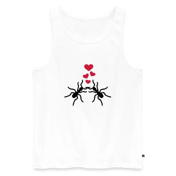 Ants - Men's Premium Organic Tank Top - white - Front - Michal (187cm)