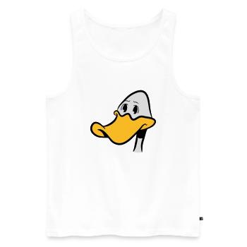 Duck sad sweet - Men's Premium Organic Tank Top - white - Front - Michal (187cm)