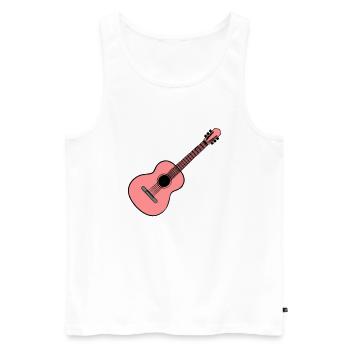 Gitarre Akustik Musik - Männer Premium Bio Tank Top - Weiß - Vorne - Michal (187cm)