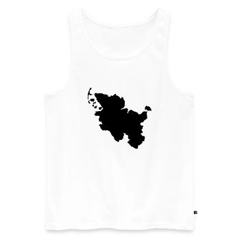 Schleswig Holstein - Männer Premium Bio Tank Top - Weiß - Vorne - AI Model Male 178 light (178cm)