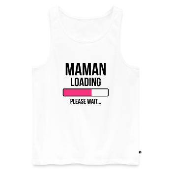 Maman loading Please Wait... - Débardeur bio Premium Homme - blanc - Devant - Michal (187cm)