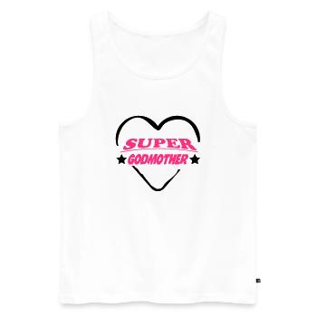 Super godmother 111 - Männer Premium Bio Tank Top - Weiß - Vorne - AI Model Male 178 light (178cm)
