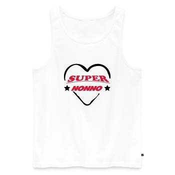 Super nonno 111 - Männer Premium Bio Tank Top - Weiß - Vorne - AI Model Male 178 light (178cm)