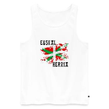 Pays Basque - Euskal Herria 21 - Débardeur bio Premium Homme - blanc - Devant - Michal (187cm)