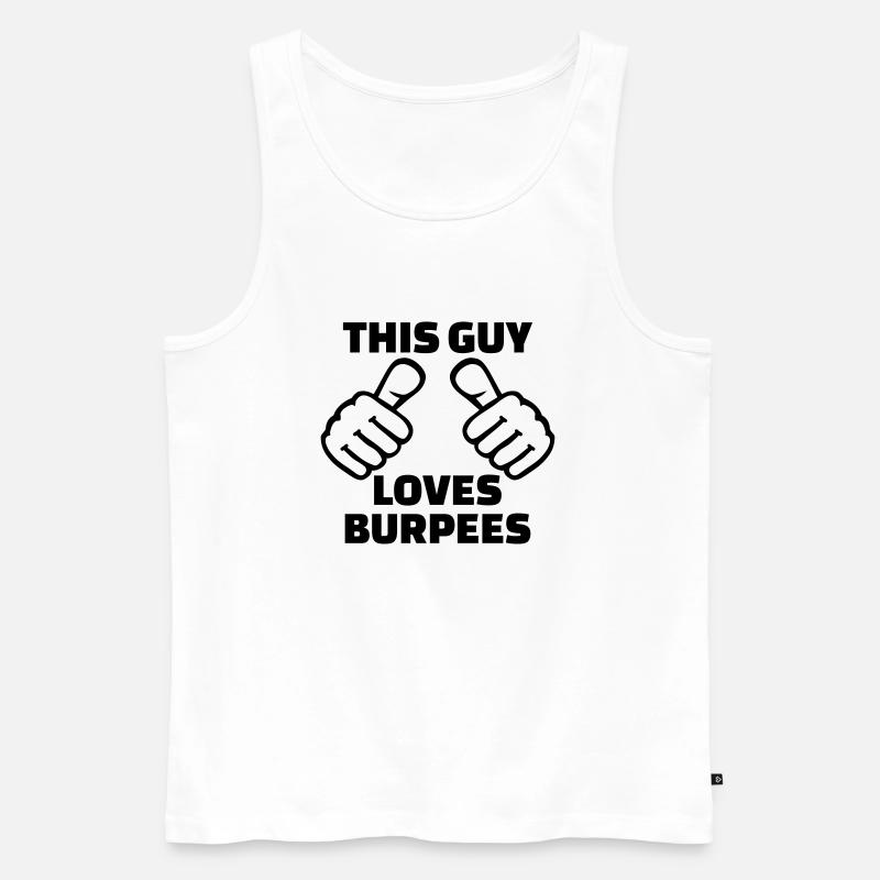 Burpees - Männer Premium Bio Tank Top - Weiß