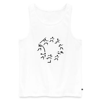 Decathlon - Men's Premium Organic Tank Top - white - Front - AI Model Male 178 light (178cm)