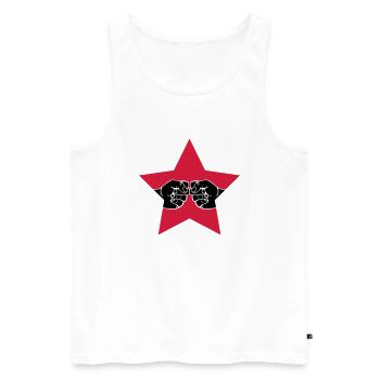 stern_faust_2 - Männer Premium Bio Tank Top - Weiß - Vorne - Michal (187cm)