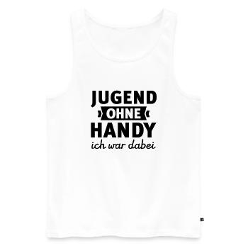Jugend Ohne Handy Ich War Dabei - 80er 90er - Männer Premium Bio Tank Top - Weiß - Vorne - AI Model Male 178 light (178cm)