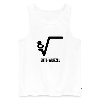 Ente Wurzel - Men's Premium Organic Tank Top - white - Front - AI Model Male 178 light (178cm)
