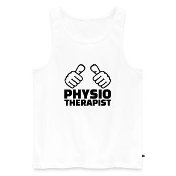 Physiotherapist - Men's Premium Organic Tank Top - white - Front - AI Model Male 178 light (178cm)