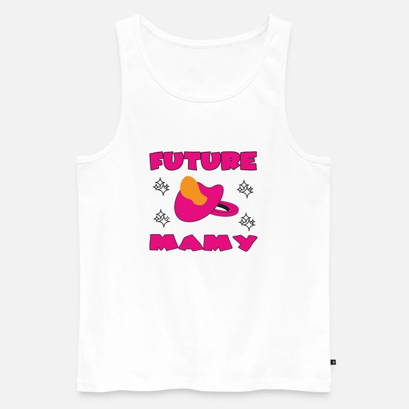 Future mamy - Männer Premium Bio Tank Top - Weiß