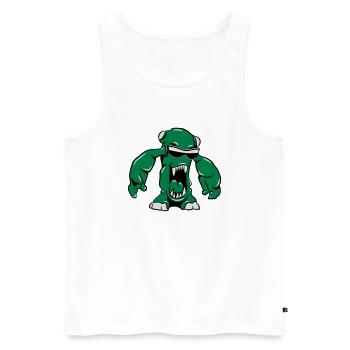 Monster funny fun sunglasses - Men's Premium Organic Tank Top - white - Front - AI Model Male 178 light (178cm)