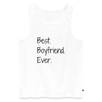 Amour / Saint Valentin / Coeur / Bébé / Love - Débardeur bio Premium Homme - blanc - Devant - AI Model Male 178 light (178cm)