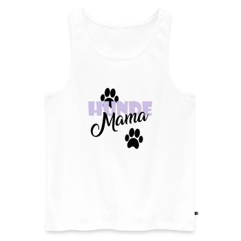 Hunde Mama | Pfote Katze Geschenk Weihnachten - Männer Premium Bio Tank Top - Weiß - Vorne - Michal (187cm)