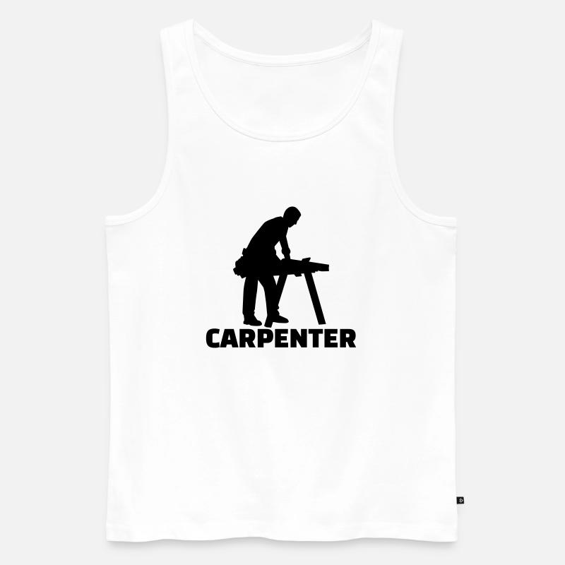 Zimmermann - Männer Premium Bio Tank Top - Weiß