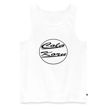 Cola Grain round - Men's Premium Organic Tank Top - white - Front - AI Model Male 178 light (178cm)