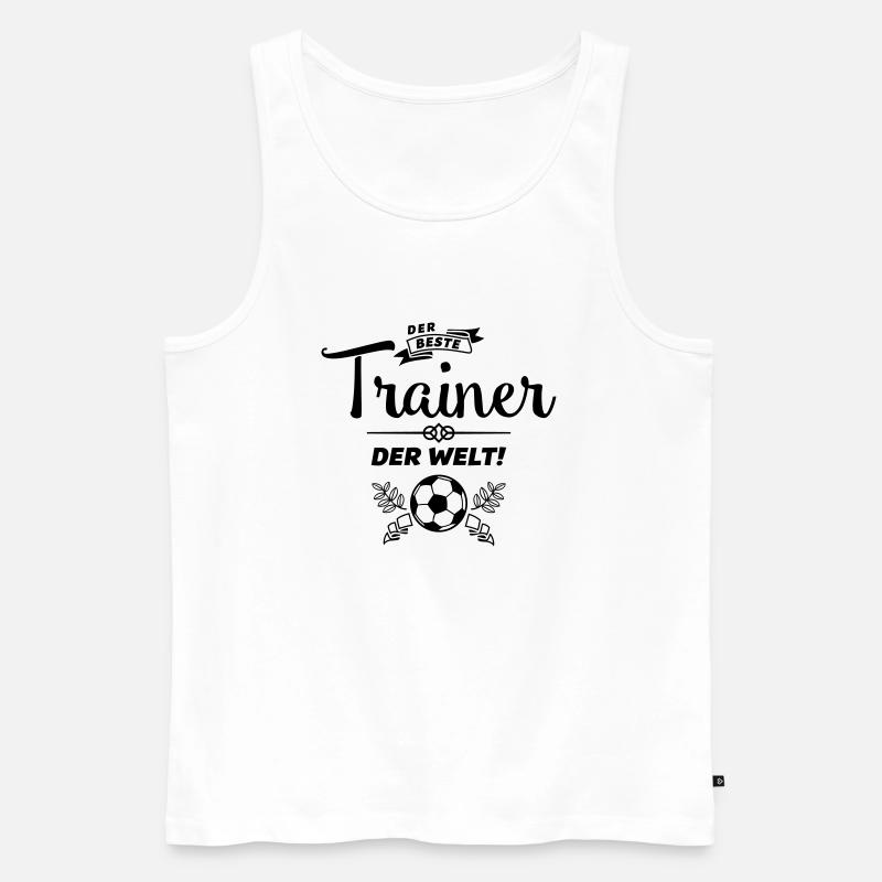 der beste trainer - Männer Premium Bio Tank Top - Weiß