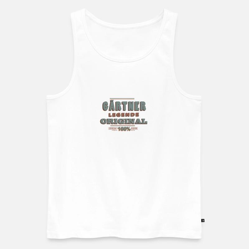 Gärtner - Männer Premium Bio Tank Top - Weiß