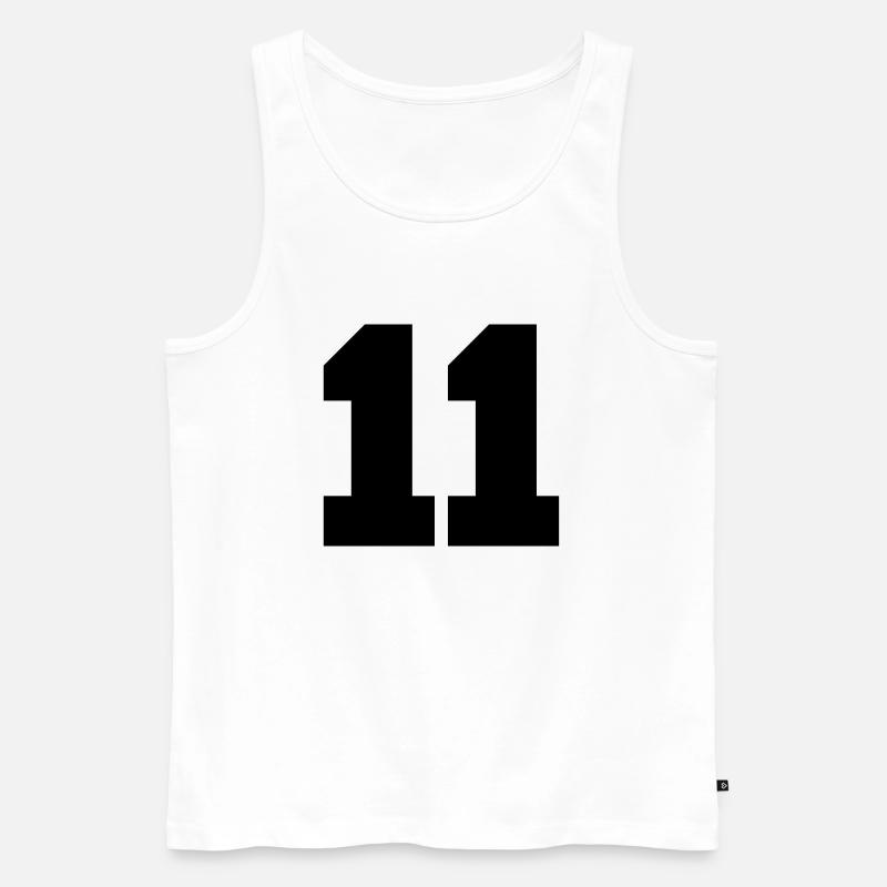 11 - Männer Premium Bio Tank Top - Weiß