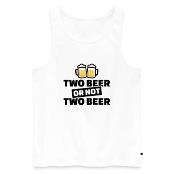 Beer - Men's Premium Organic Tank Top - white - Front - Michal (187cm)