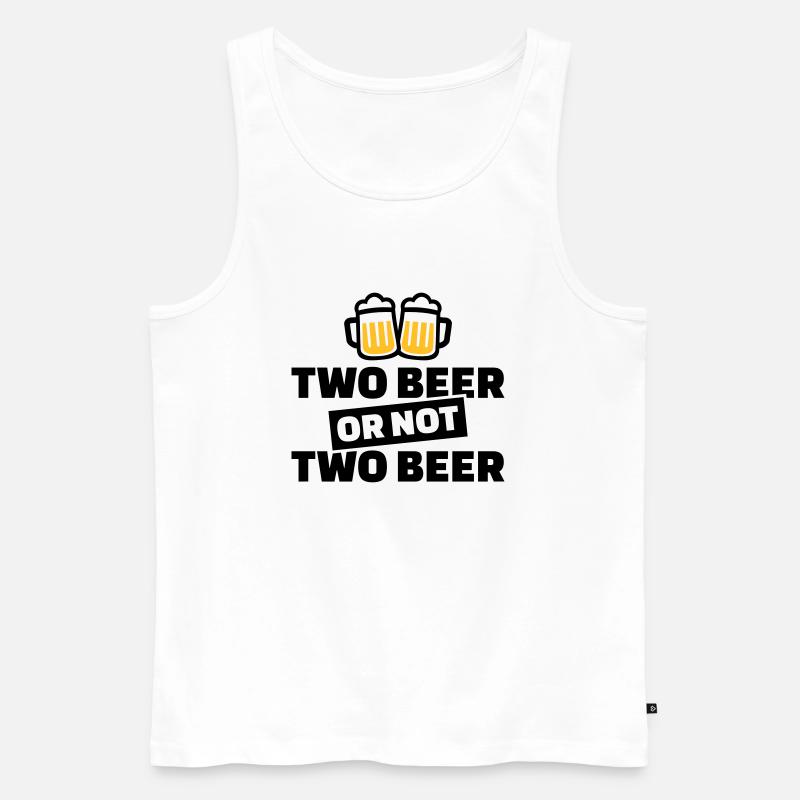 Bier - Männer Premium Bio Tank Top - Weiß