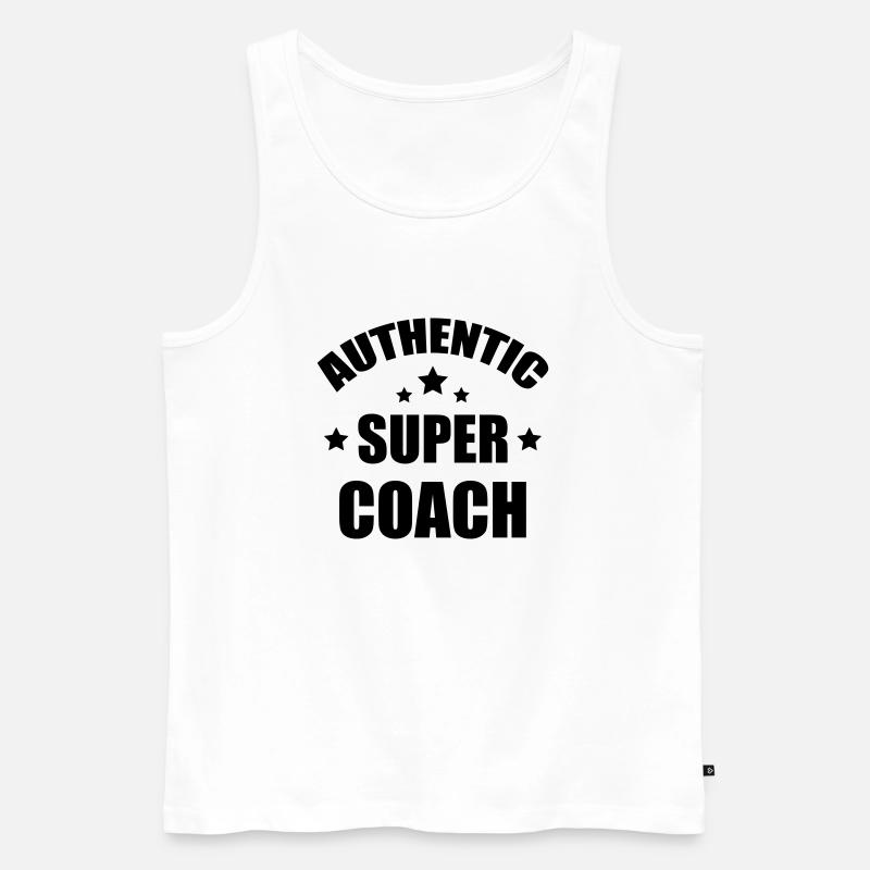 Coach / Coaching / Trainer / Sport - Männer Premium Bio Tank Top - Weiß