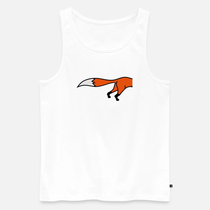 halb hinten hinterteil fuchs schön design cool com - Männer Premium Bio Tank Top - Weiß