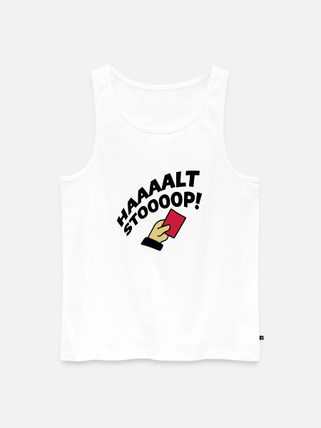 rote karte stop - Männer Premium Bio Tank Top - Weiß