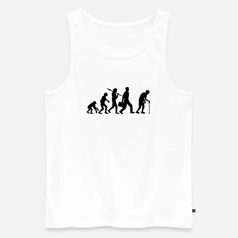 Evolution Opa Design - Männer Premium Bio Tank Top - Weiß