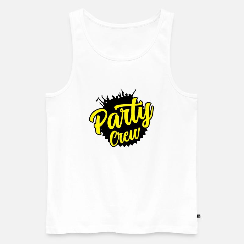party crew - Männer Premium Bio Tank Top - Weiß