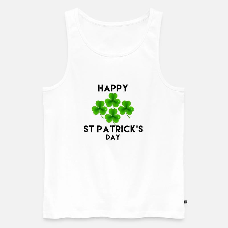 St. Patrick's Day - Männer Premium Bio Tank Top - Weiß