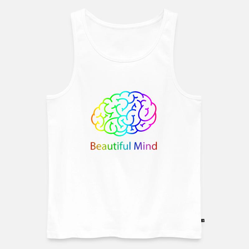 Beautiful Mind - Männer Premium Bio Tank Top - Weiß