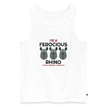Ich liebe Rhino, Rhinos, Rhinozeros, Rhinohoodies, R - Männer Premium Bio Tank Top - Weiß - Vorne - Michal (187cm)