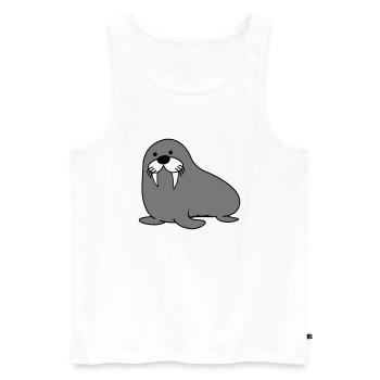 phoque - Débardeur bio Premium Homme - blanc - Devant - Michal (187cm)